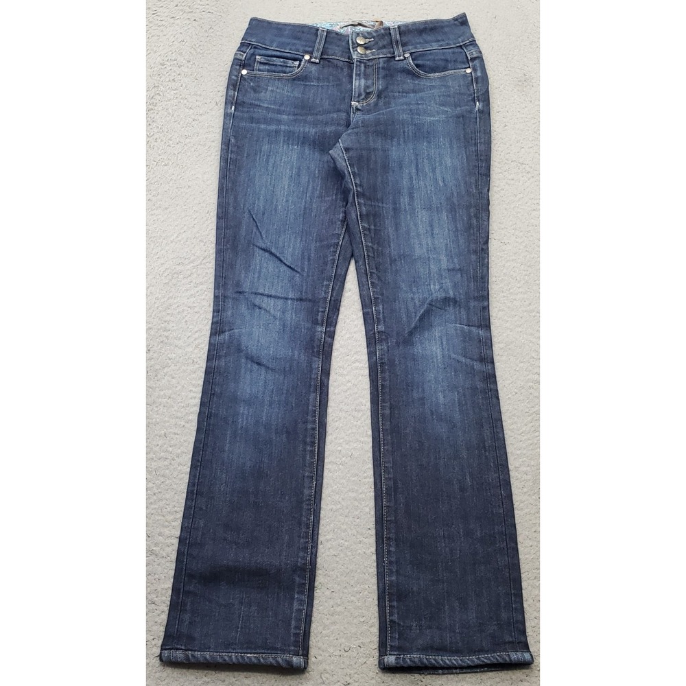Paige Hidden Hills Jeans Womens 26 Blue Denim Dark Wash Bootcut Leg Streetwear